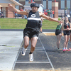 The Warriors’ Alec Gent repeated as the Mountain 7 triple jump champion Wednesday. PHOTO BY KELLEY PEARSON