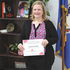 Senior School Board Clerk and Finance Supervisor Jacquline Brooke was recognized at Norton School Board's Feb. 12 meeting for the Virginia School Board Association's clerk appreciation week. Not pictured, but also honored, was clerk Becke Elkins.  KENNETH CROWSON PHOTO