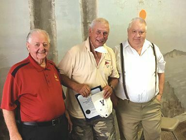 Pictured on left: Chuck Taylor member of Masonic Lodge 229 A.F.A.M. in Appalachia, Charles R. ‘Randy’ Blair receiving award ‘Community Builders Award’ and Hobert Bowers, Worshipful Master, Masonic Lodge 229 A.F.A.M. in Appalachia.