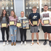 From left to right: Central’s Madison Looney, Abbie Jordan, overall winner Emmah McAmis, Ethan Collins and Brady Sturgill. Not pictured, Casey Dotson. PHOTO BY KELLEY PEARSON