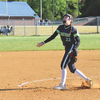 Emma Sartin pitched three innings for the Lady Spartans Thursday. PHOTO BY KELLEY PEARSON